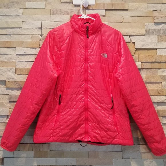 North Face Womens Large Pink Light Puffer Jacket Puff Light Lightweight Coat - Picture 1 of 4